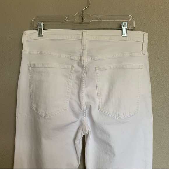 J Crew Tall White Vintage Straight Button Fly Cropped Jeans Size 32 Tall - Picture 9 of 17